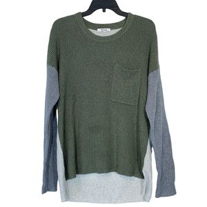 Madewell Sweater Cotton-Blend Thompson Ribbed Colorblock Sweater